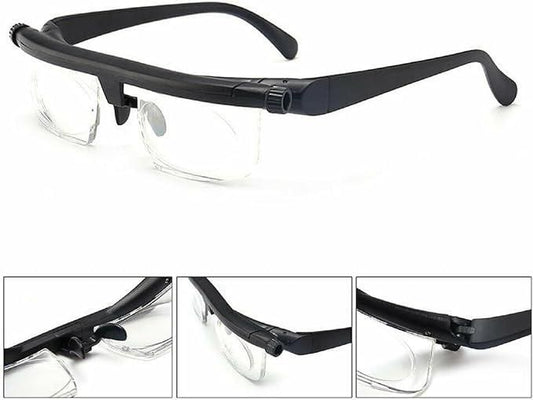Flex Focus Adjustable Glasses – Instantly Adjustable Reading & Vision Glasses for Men and Women | One Pair for All Prescriptions