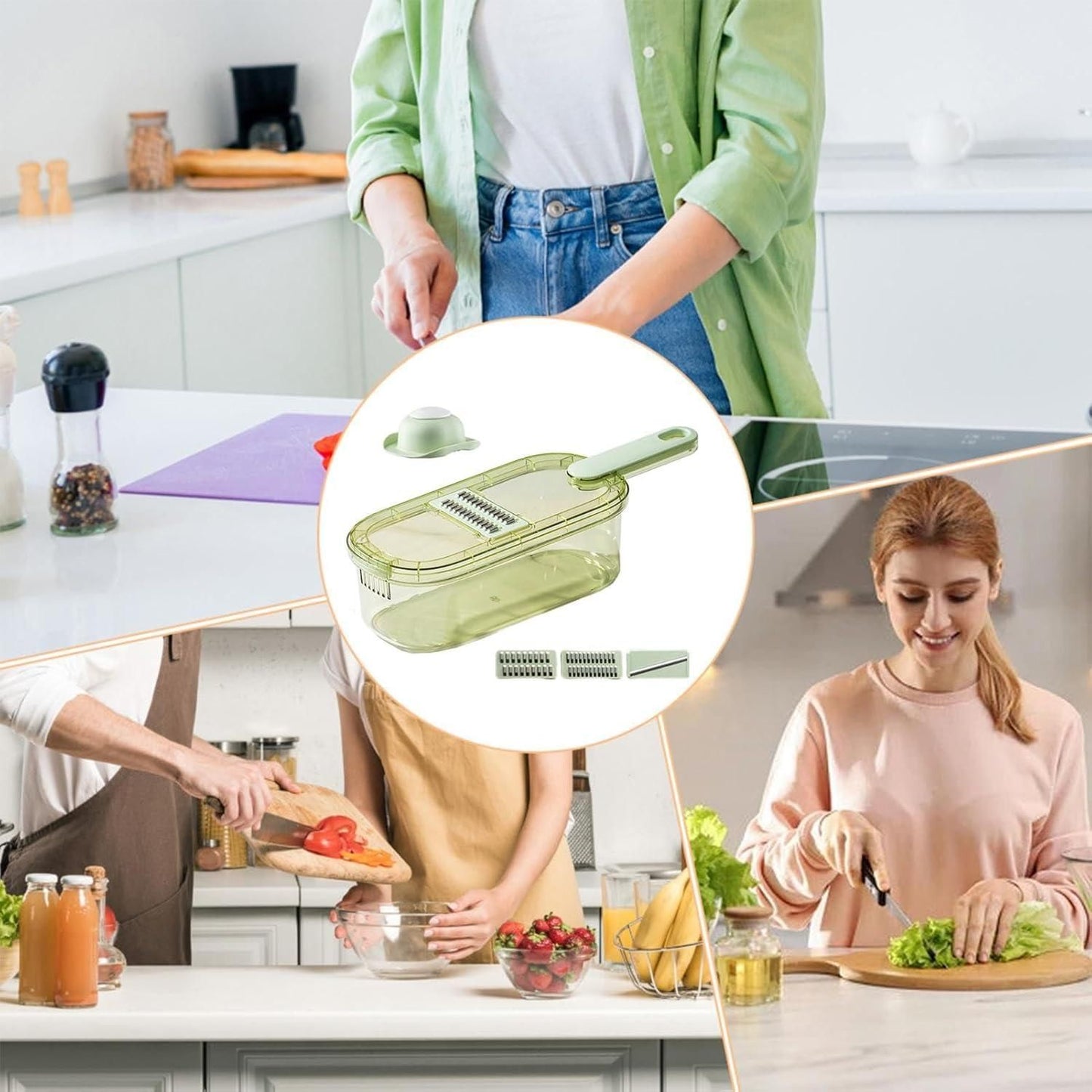 Multi-Function Vegetable Slicer – Precision Cutter with Interchangeable Blades for Effortless Chopping, Slicing, and Dicing