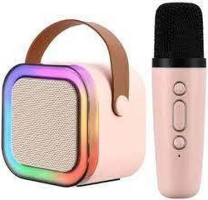 Bluetooth Karaoke Speaker with Wireless Microphone – Portable Party Speaker with LED Lights, Echo Control & Deep Bass Sound