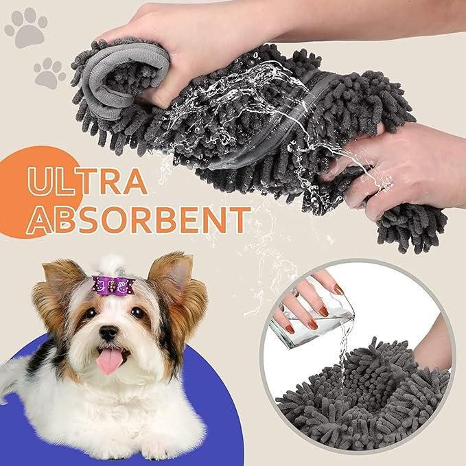 Ultra Soft Microfiber Pet Towel – Super Absorbent & Quick-Drying Bath Towel for Dogs & Cats