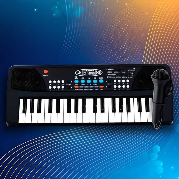 37-Key Portable Piano Keyboard Toy with Microphone – USB Powered, Sound Recording, and Music Playback | Educational Musical Toy for Kids