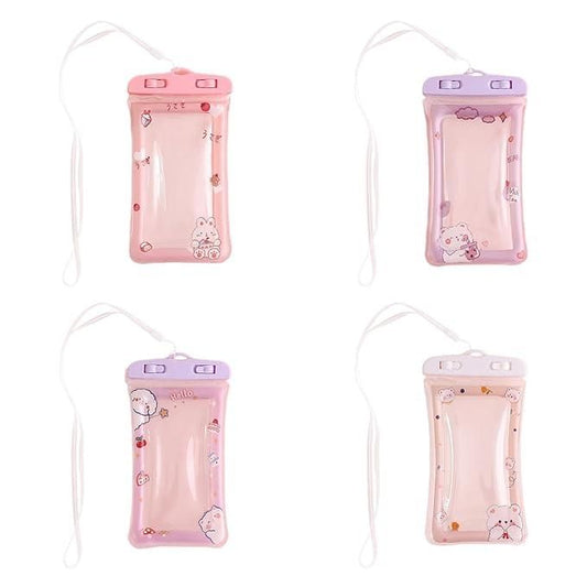 Universal Waterproof Mobile Cover with Cute Cartoon Design – Touch-Friendly Pouch for Swimming, Beach, Rain & Outdoor User