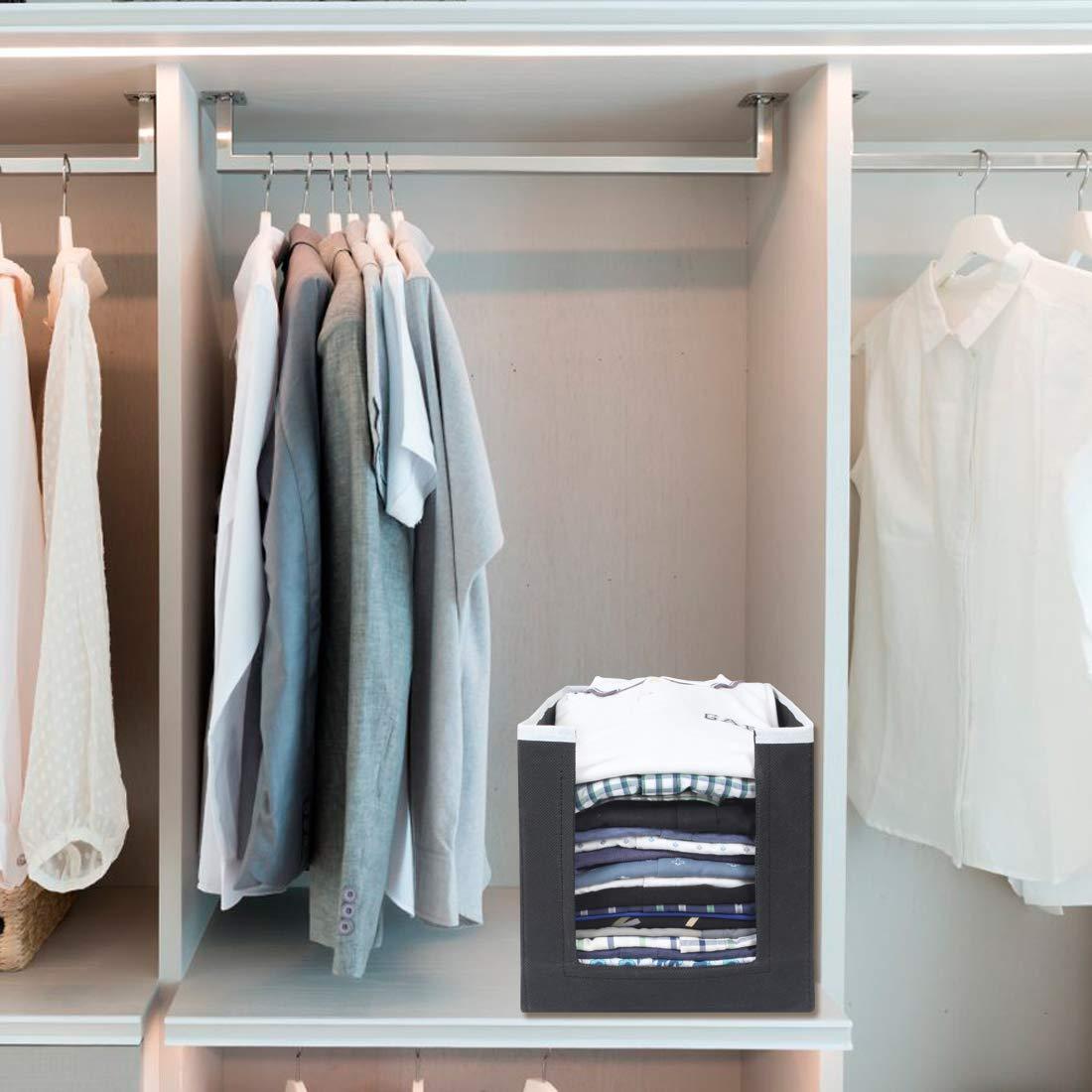 Foldable Closet Organizer Stackers – Pack of 4 Shirt & Clothing Dividers for Neat, Space-Saving Storage