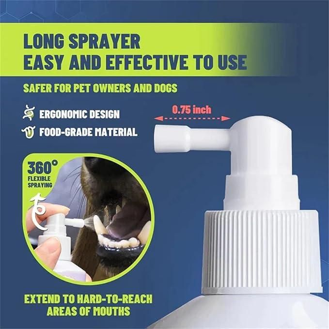 No Brushing Pet Oral Care Spray – 50ml Dental Cleaning Solution for Dogs & Cats | Freshens Breath & Reduces Tartar