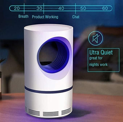 Mahin Electronic LED Mosquito Killer Lamp – USB Powered Insect Trap with Silent Suction Fan for Home, Bedroom & Office