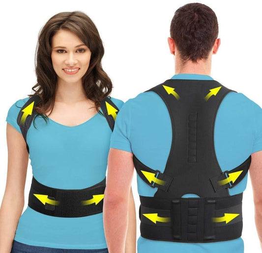 Unisex Posture Corrector Belt – Adjustable Back Support Brace for Spine Alignment, Neck & Shoulder Pain Relief