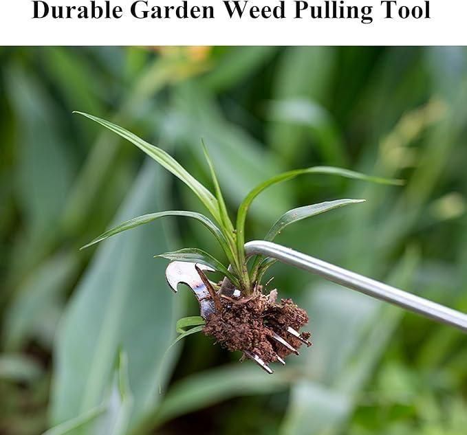 Heavy-Duty Weeding Tool with Sharp Puller Tip – Manual Root Remover for Lawn, Garden, and Soil Care