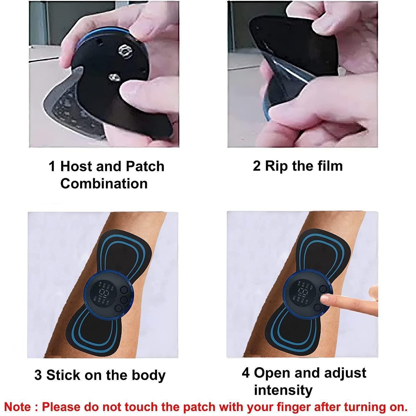 Mini Electric Massager – 8 Modes & 19 Intensity Levels | Rechargeable Deep Tissue Relief for Shoulders, Arms, Legs & Back – Unisex Pain & Muscle Recovery Solution
