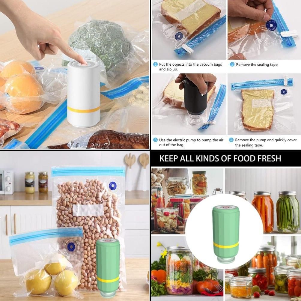 Automatic Vacuum Sealer Machine – One-Touch Food Saver for Airtight Storage, Meal Prep & Freshness Preservation