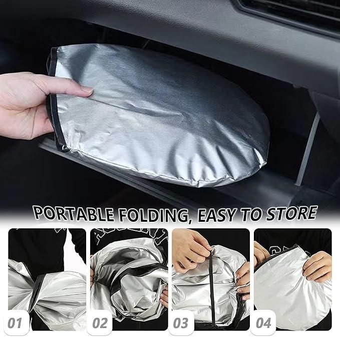 Folding Car Window Sunshade Cover – UV Protection Shield for Front & Side Windows | Foldable, Easy-to-Install Car Sun Blocker