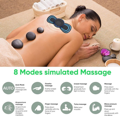 Mini Electric Massager – 8 Modes & 19 Intensity Levels | Rechargeable Deep Tissue Relief for Shoulders, Arms, Legs & Back – Unisex Pain & Muscle Recovery Solution
