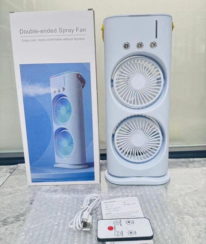 Double-Ended Spray Fan – Rechargeable Cooling Fan with Dual Mist Function for Instant Refreshment | Portable & Handheld