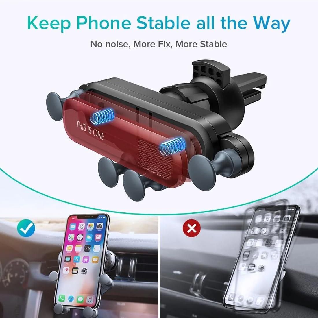 Universal Car Mobile Holder – 360° Adjustable Dashboard & Windshield Mount with Strong Suction for All Smartphones
