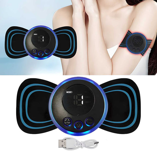 Mini Electric Massager – 8 Modes & 19 Intensity Levels | Rechargeable Deep Tissue Relief for Shoulders, Arms, Legs & Back – Unisex Pain & Muscle Recovery Solution
