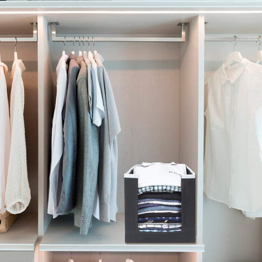 Foldable Closet Organizer Stackers – Pack of 4 Shirt & Clothing Dividers for Neat, Space-Saving Storage