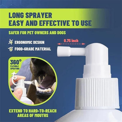 No Brushing Pet Oral Care Spray – 50ml Dental Cleaning Solution for Dogs & Cats | Freshens Breath & Reduces Tartar