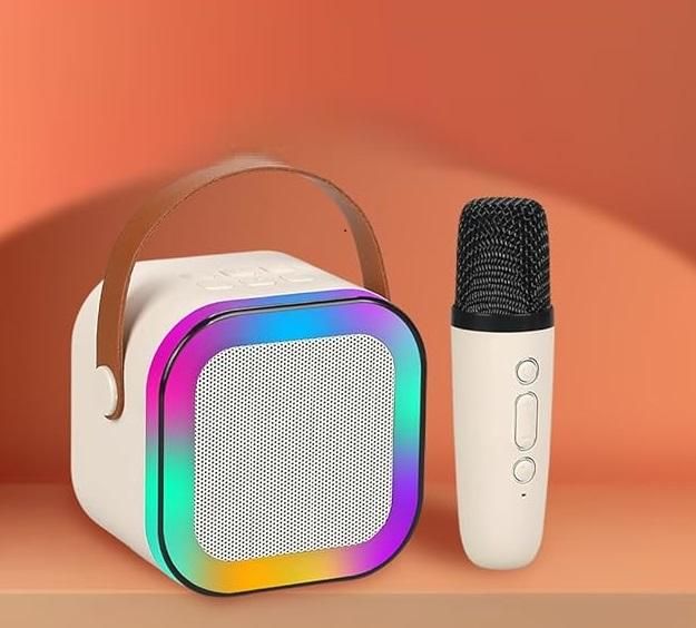 Bluetooth Karaoke Speaker with Wireless Microphone – Portable Party Speaker with LED Lights, Echo Control & Deep Bass Sound