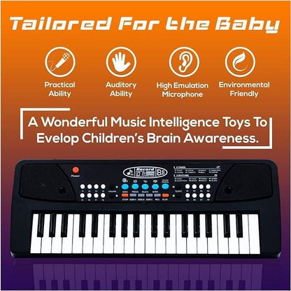 37-Key Portable Piano Keyboard Toy with Microphone – USB Powered, Sound Recording, and Music Playback | Educational Musical Toy for Kids